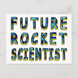 Carte Postale Futur Rocket Scientifique En 3D