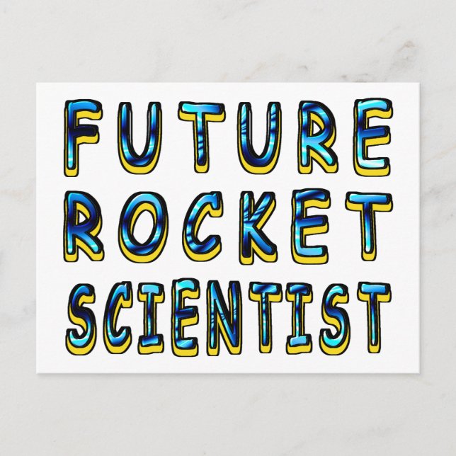 Carte Postale Futur Rocket Scientifique En 3D (Devant)