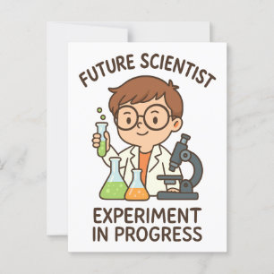 Carte Postale Futur scientifique - Expérience en cours