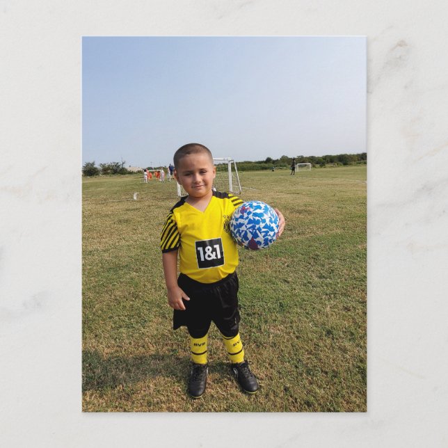 Carte Postale Futur Star du Football (Devant)