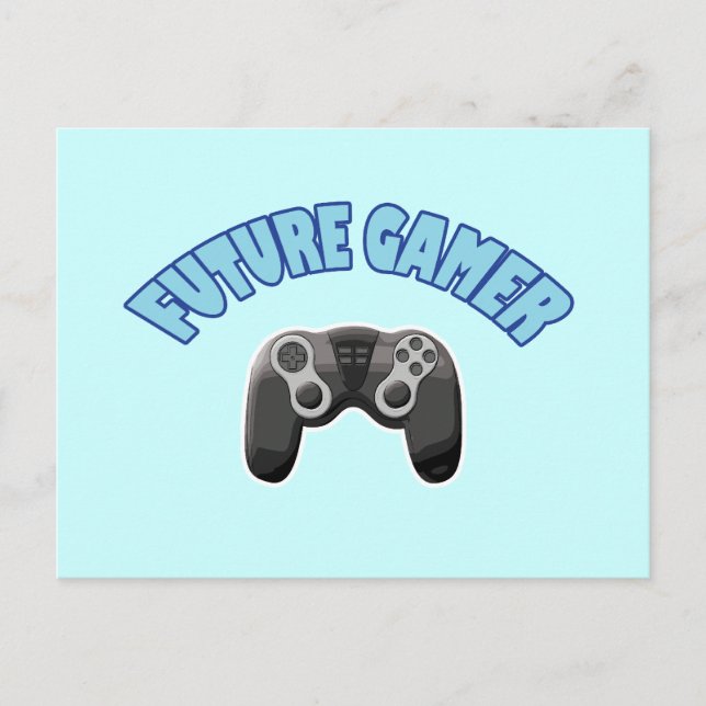Carte Postale Future Gamer - Blue & Controller (Devant)
