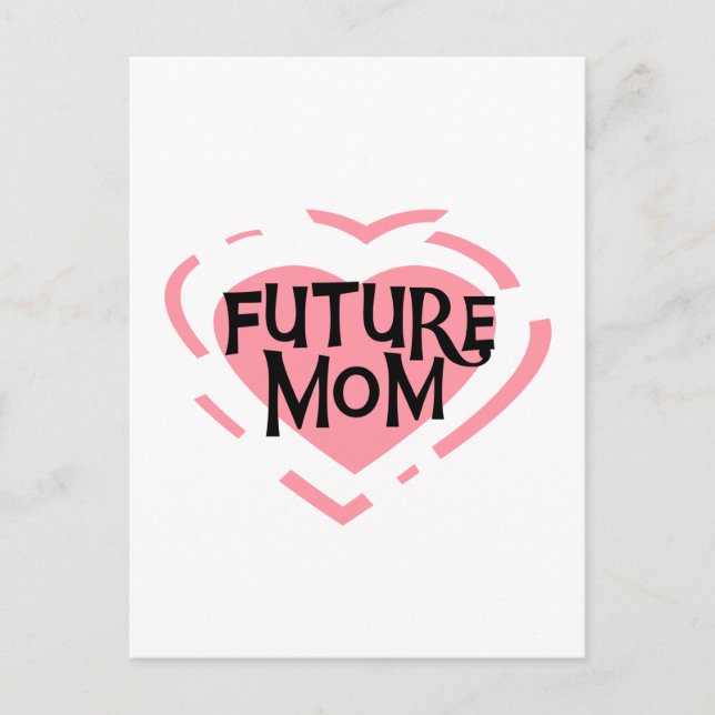 Carte Postale Future Mom Pink Heart Tshirts et cadeaux (Devant)