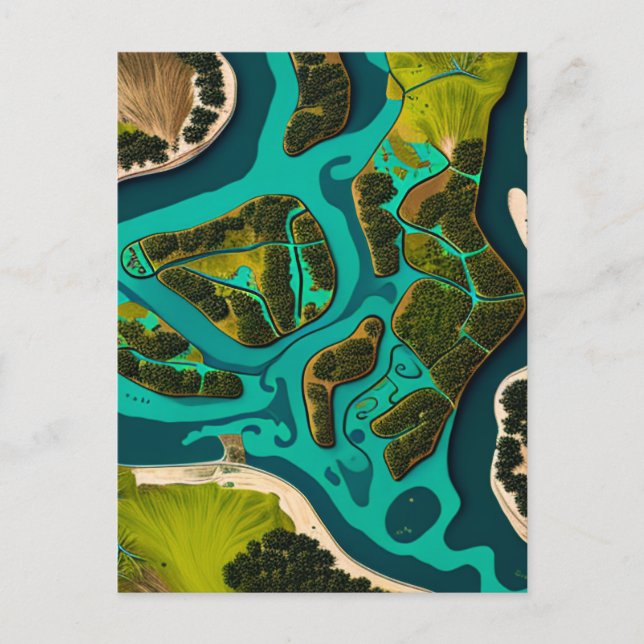 Carte Postale Futuristic Marshlands (Devant)