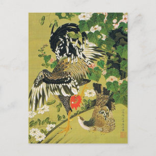 Carte Postale Fuyo Soukeizu Peinture d'Ito Jakuchu