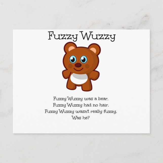 Carte Postale Fuzzy Wuzzy (Devant)