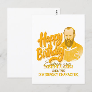 Carte Postale Fyodor Dostoevsky - Style géométrique élégant
