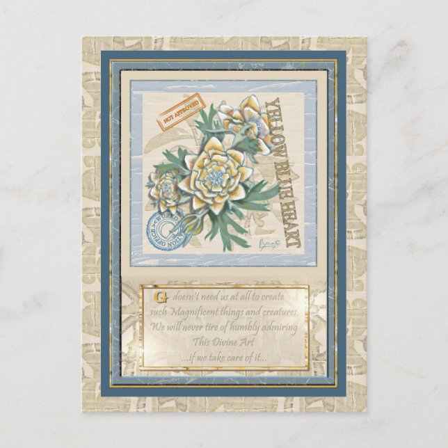 Carte Postale G Bureau de la création Fleur jaune (Devant)