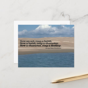 Carte Postale G. D. Boardman Citation inspirée "Sow an act"