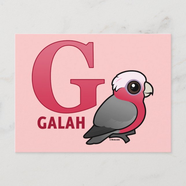 Carte Postale G est pour Galah (Devant)