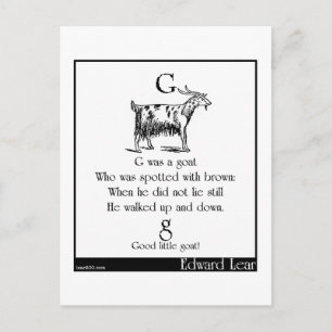 Carte Postale G était une chèvre