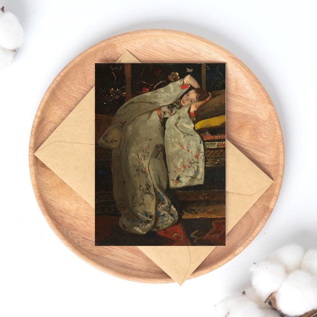Carte Postale G.H. Breitner, Girl in a White Kimono - Fine Art (Créateur téléchargé)