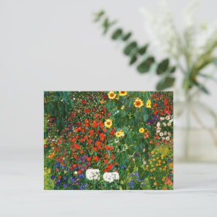 Carte Postale G. Klimt : jardin de fleurs,