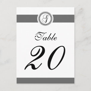 Carte Postale G Nombre de monogrammes du cercle de points (noir/