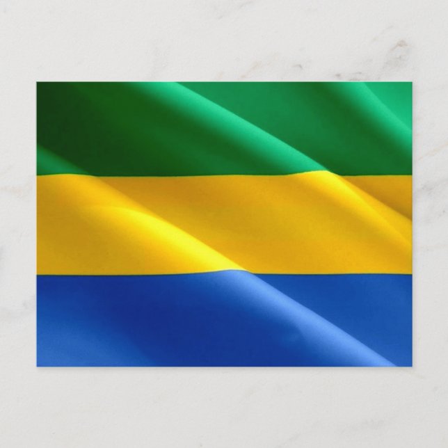 Carte Postale Gabon - Drapeau gabonais - (Devant)