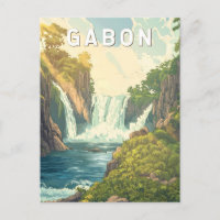 Gabon Illustration Voyage Art Vintage