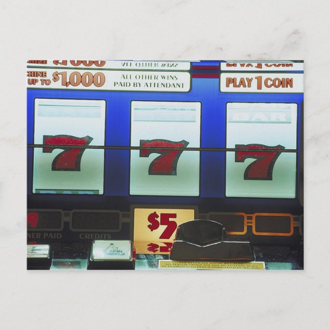 Carte Postale Gagnant de la machine à sous Lucky (Devant)