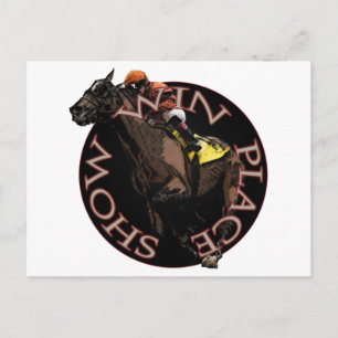 Carte Postale Gagner, Place, Show - Horse Racing Gear