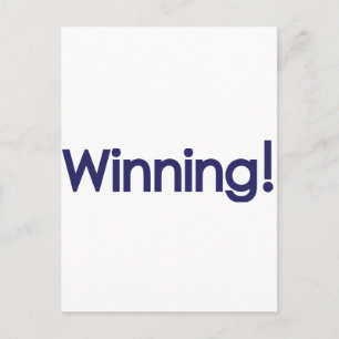 Carte Postale gagner ! teindre