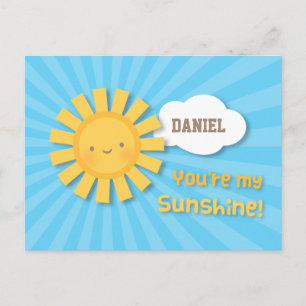 Carte Postale Gai et Lumineux Vous êtes mon soleil Message de sa