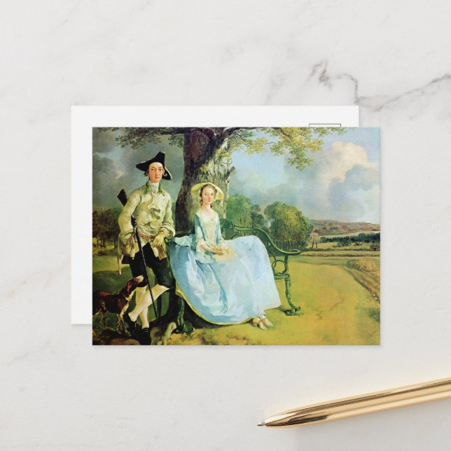 Carte Postale Gainsborough, M. et Mme Andrews, (Devant/Arrière en situation)