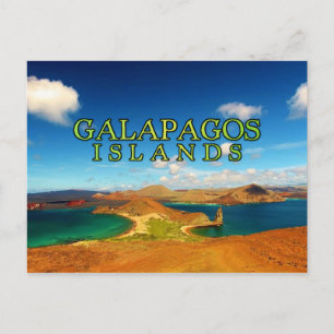 Carte Postale Galapagos îles stylisées