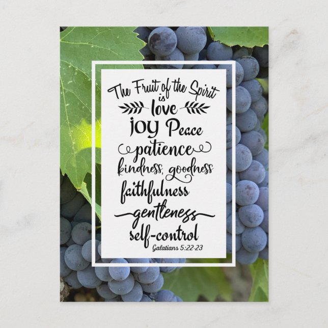 Carte Postale Galates 5:22-23 Le fruit de l'Esprit (Devant)