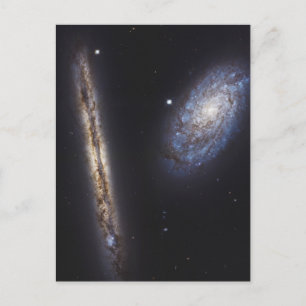 Carte Postale Galaxie Edge-On Ngc 4302 & Galaxie Tilted Ngc 4298