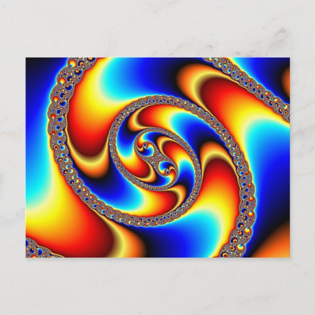 Carte Postale Galaxie spirale - Art fractal (Devant)