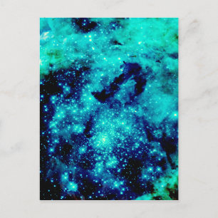 Carte Postale Galaxie turquoise