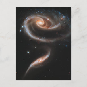 Carte Postale Galaxies en spirale en forme de rose