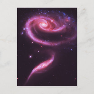 Carte Postale Galaxies Rose Pâle