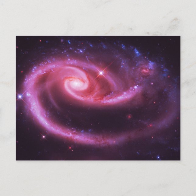 Carte Postale Galaxies Rose Pâle (Devant)