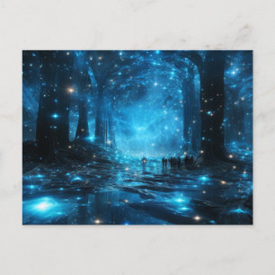 Carte postale Galaxy bleue Carte de voeux Artistiq