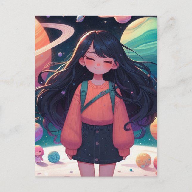 Carte Postale Galaxy girl (Devant)