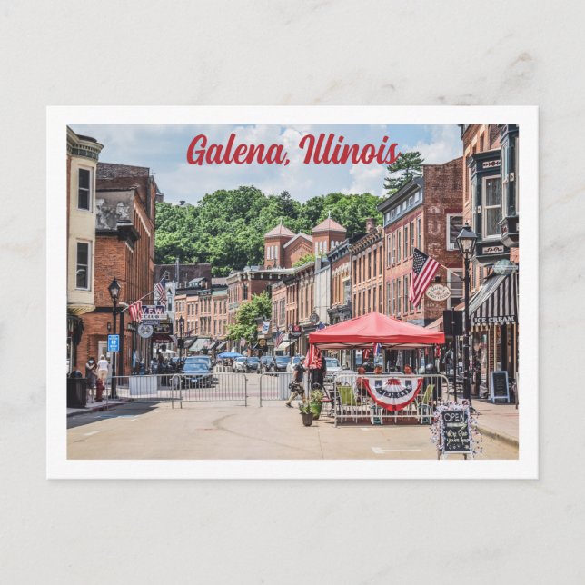 Carte Postale Galena, Illinois centre-ville photo (Devant)