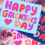 Carte Postale Galentines Jour Bulles Lettres rose Curvy Retro<br><div class="desc">Découvrez cet art sucré et coloré,  fait à la main par moi pour vous ! N'hésitez pas à ajouter votre propre texte ou à modifier les couleurs. Visitez mon magasin pour plus de détails !</div>