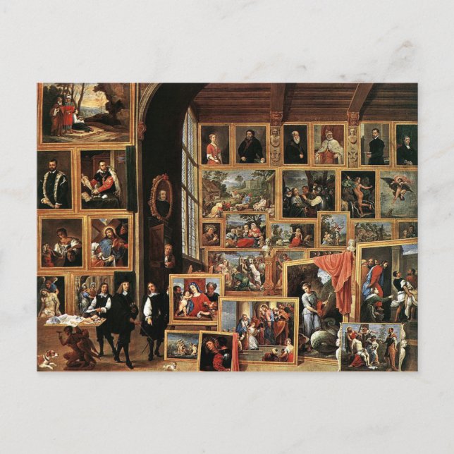 Carte Postale Galerie de l'archiduc Léopold à Bruxelles, 1640 (Devant)