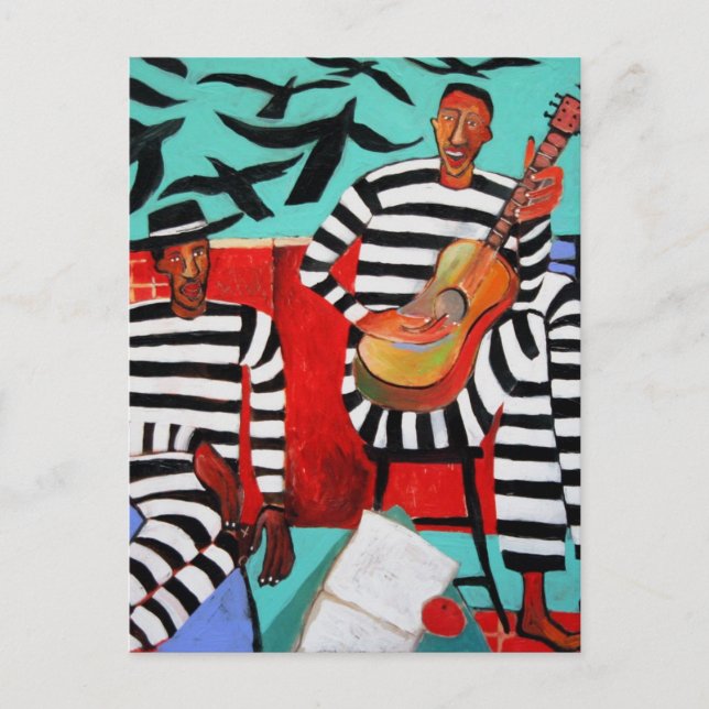 Carte Postale Galerie Grey : Voler vers l'arrière Blues (Devant)