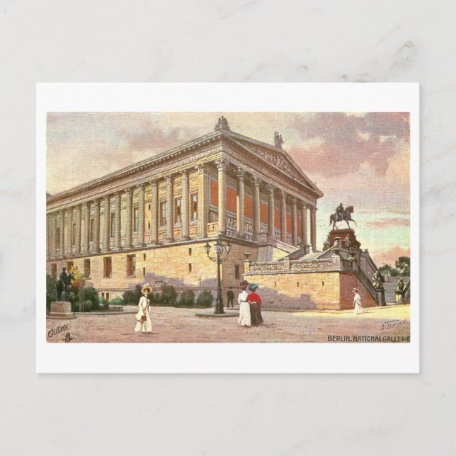 Carte Postale Galerie nationale vintage à Berlin, Allemagne (Devant)