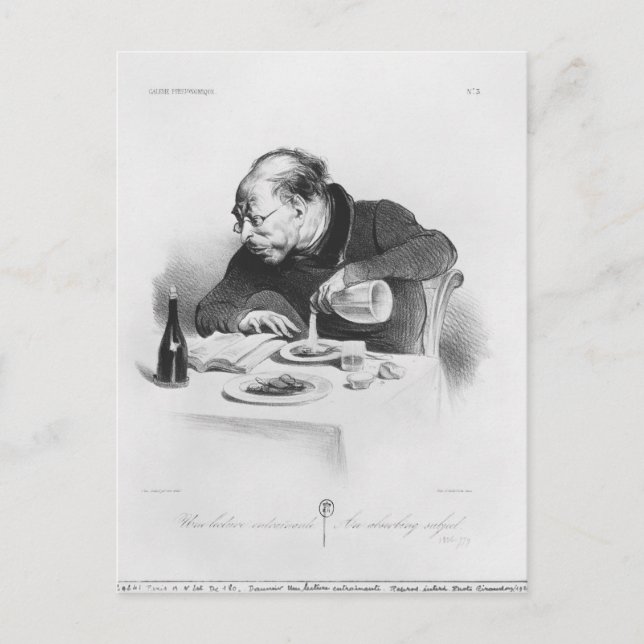 Carte Postale Galerie physionomique', Une conférence (Devant)