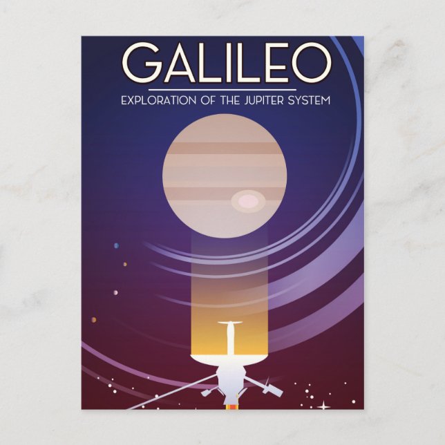 Carte Postale Galileo - Exploration du système de Jupiter (Devant)