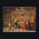 Carte Postale Galileo Galilei (1564-1642) devant les membres de<br><div class="desc">Image:82391  Galileo Galilei (1564-1642) devant les membres du Saint-Office au Vatican en 1633,  1847. Robert-Fleury,  Joseph-Nicolas (1797-1890). Louvre,  Paris,  France,  Peter Willi.  Art,  Beaux-Arts.</div>