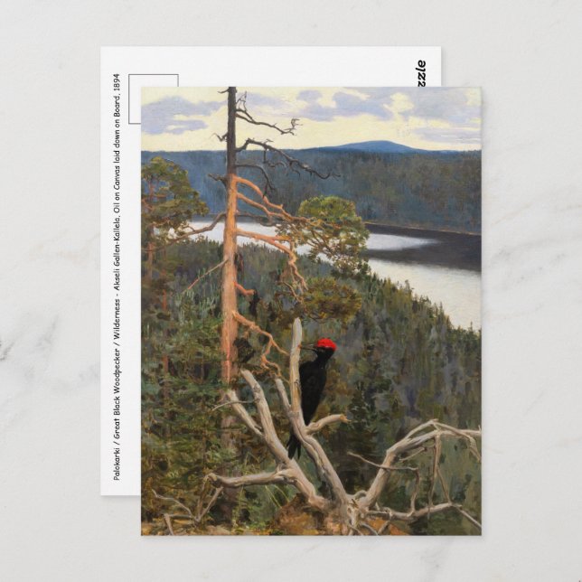 Carte Postale Gallen-Kallela - Grand pic noir 1894 (Devant / Derrière)