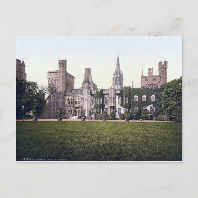 Carte Postale Galles vintages, Château de Cardiff c1910 (Devant)