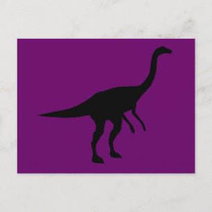 Carte Postale Gallimimus Dino Dinosaur Silhouette