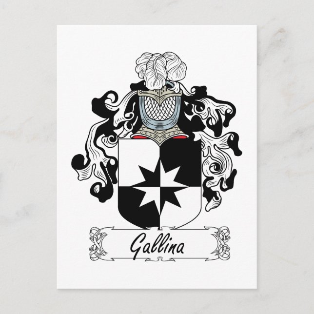 Carte Postale Gallina Family Crest (Devant)