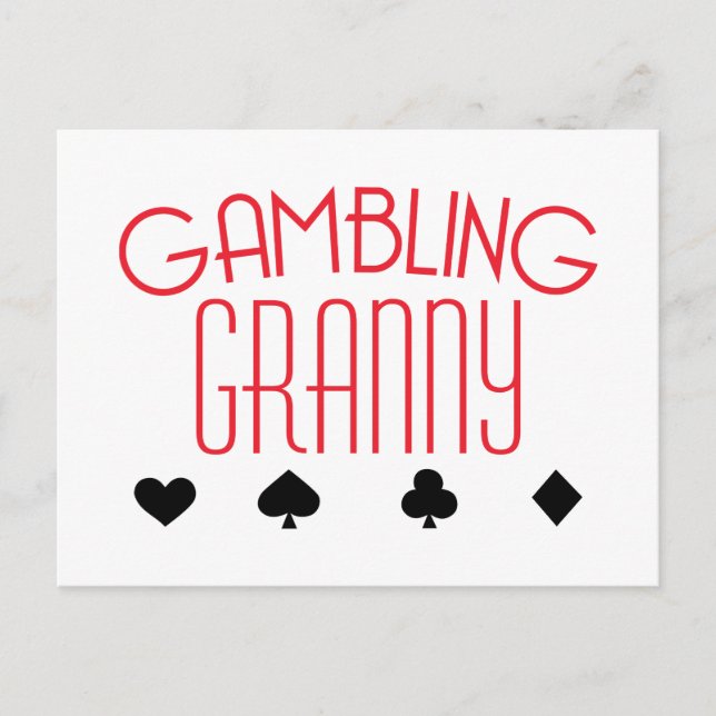 Carte Postale Gambling Granny (Devant)