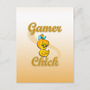 Carte Postale Gamer Chick