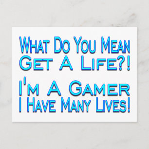 Carte Postale Gamer de nombreuses vies