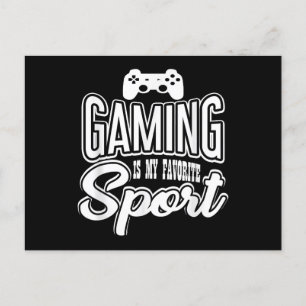 Carte Postale Gamer - Jouer Est Mon Sport Préféré